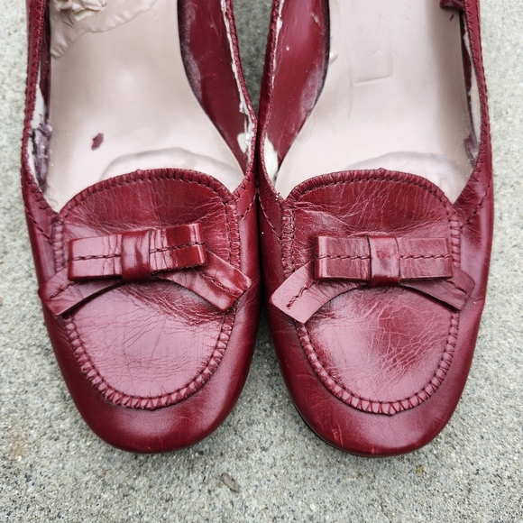 Vintage red bow kitten heels - Picture 2 of 9